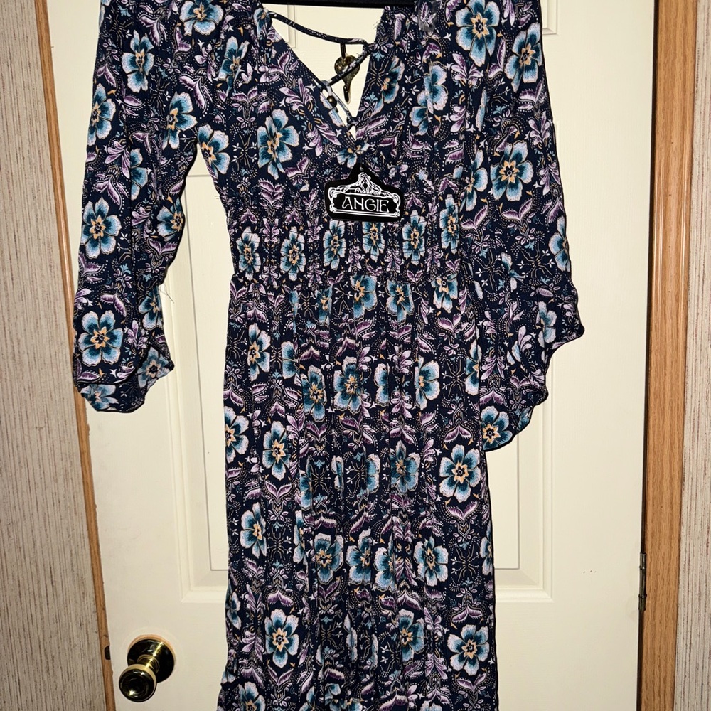 Angie Women's Floral Dress - Blue BNWT
